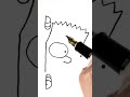 bart simpson art how to draw bart simpson step by step shorts youtubeshorts trending