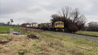 TasRail TR16 TR14 #31 train crossing Elmers Road