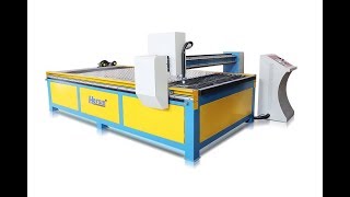 CNC Plasma Cutting Machine with Hyperthern power, HARSLE Galvanized steel cutting table