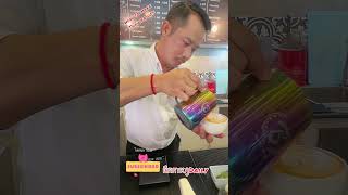 #សូមចុចsubscribeដើម្បីទទួលបានvideosថ្មីៗ #ផឹកកាហ្វេdaily #barista #makeeveryday Thai tea hot milk