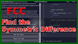 Find the Symmetric Difference - FreeCodeCamp Challenge
