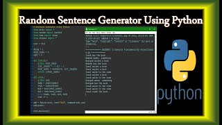 Python Tutorials For Beginners | Sentence Generator Using Python