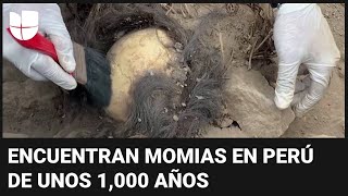 Hallan cinco momias de más de 1,000 años de antigüedad cerca de un campo de fútbol