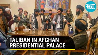 Watch: Taliban fighters in Afghan presidential palace as Ghani flees to ‘avoid flood of blood’