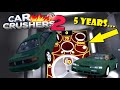 CRUSHING my CAR IN Roblox CAR CRUSHERS 2!! (5 years later)