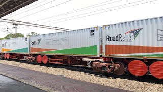 ROAD RAILER FREIGHT || LALLAGUDA WAG-9H || TENALI JN ||INDIAN RAILWAYS ||