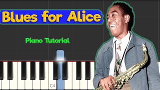 Charlie Parker - Blues for Alice - Jazz Piano Tutorial