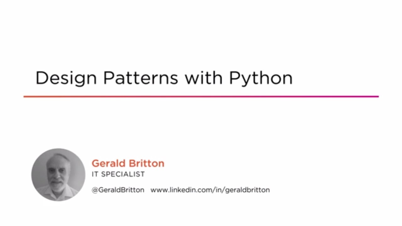 Course Preview Design Patterns With Python Youtube