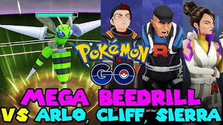SHINY MEGA BEEDRILL vs TEAM GO ROCKET LEADERS in Pokemon Go