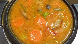 ஹோட்டல் சாம்பார் வீட்டில் இப்படி செய்து பாருங்கள்| Ration paruppu Sambar| Brinjal Drumstick Sambar.