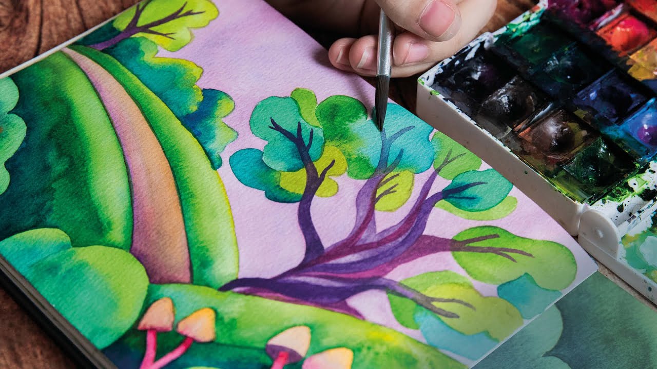 Simple Watercolor Tutorial Youtube