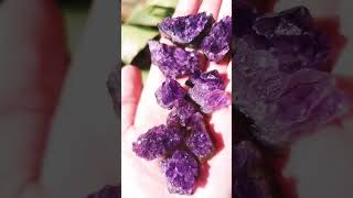 amazing quality amethyst. #crystal #quartz #clear #unboxing  #witchvibes #amerthyst #chip #chunks