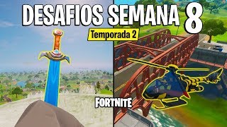 FORTNITE - COMO RESOLVER OS DESAFIOS DA SEMANA 8 TEMPORADA 2!