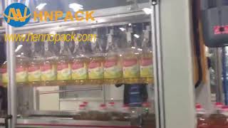 food bottle oil case packer with ABB ROBOTIC palletizing packaging line