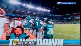 Will Shipley’s TD run and the Eagles 8th TD in the NFC Championship game 1/26/25