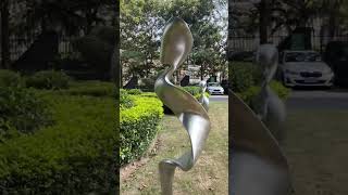 Outdoor Park Square Stainless Steel Abstract Sculpture#modernsculpture #landscapedesign #homedesign