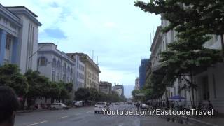 Old British Architecture on Pansodan street  Yangon Myanmar