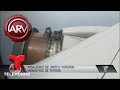 Se desbarata cubierta de avión en pleno vuelo | Al Rojo Vivo | Telemundo