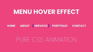 Menu Hover with CSS Animation | CSS Animation Examples