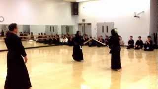 UCLA girls keiko with Fujino Tamae Sensei - Kyoshi 7dan @ 70 years of age