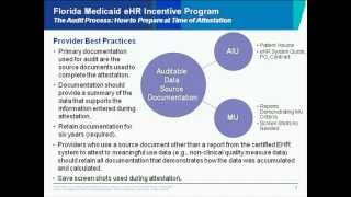 Florida Medicaid eHR Incentive Program: The Audit Process