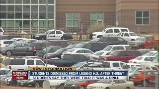 Students dismissed from Legend High after threat