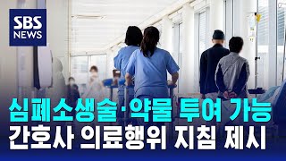 간호사도 오늘부터 심폐소생술 · 응급 약물 투여 가능 / SBS