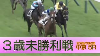 2023/03/25【パドック返し馬つき】中京5R　３歳未勝利戦　　☆サンスノーフレーク　ジャスタウエイ　＃レースは10分ころから