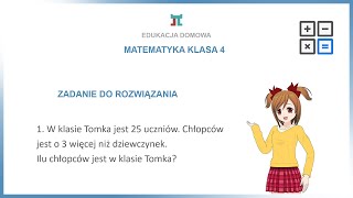 Matematyka klasa 4 - Zadanie tekstowe 2.1