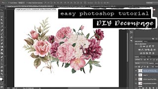 DIY Decoupage Tin Cans Part 1// Where To Find Clipart For Decoupage & Easy Photoshop Tutorial