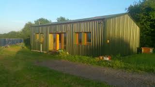 WikiHouse #1 : Our eco house at sunset.   (It's an experimental Wiki House barn conversion).