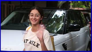 Cute Ananya Pandey Gives Very Sweet Poses To Media As She Snapped Outside Dubbing Center