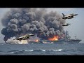 Horrifying moment, Ukrainian F-16 destroys Russian aircraft carrier containing 150 secret jets