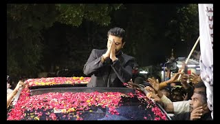Global star Ram Charan gets a Grand Welcome in Hyderabad | Ntv ENT
