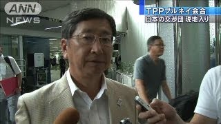 TPPブルネイ会合　日本の交渉団が現地入り（13/08/20）