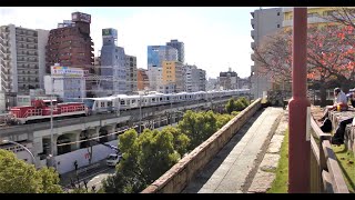 小田急5062F10両編成　甲種輸送で元町駅通過　2022.12.02