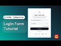 how to create a responsive Login Form using HTML and Tailwind CSS  | HTML Tutorial for Beginners.