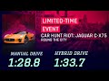 Asphalt 9 | Jaguar  C-X75 Car hunt Riot | Manual 1:28.8 • Hybrid Touchdrive 1:33.7 • Round the city