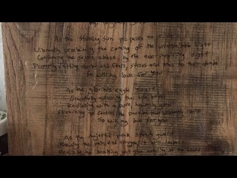 How do you transfer handwriting to wood?