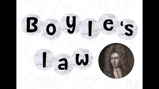 กฎของบอยล์(Boyle's Law)