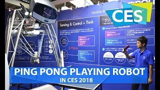 Ping pong playing robot from Omron at CES 2018