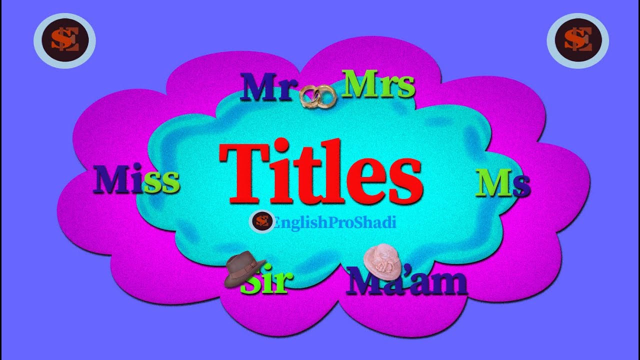 Understanding Titles In English Beginners Youtube