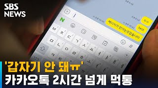 '갑자기 안 돼ㅠ'…카카오톡 어젯밤 2시간 넘게 먹통 / SBS