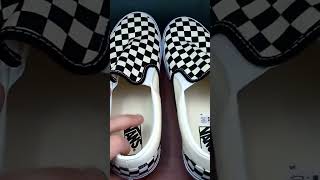 Unboxing the Vans Black \u0026 White Checkered Classic Slip Ons. Available at Surfboards.com