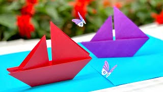 DIY-Origami Boat😍 Easy 1 minute paper craft for kids🥰 Paper toys | How to make a paper boat