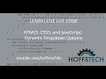 LEARN LOVE LIVE CODE - HTML5, CSS3, and JavaScript: Dynamic Dropdown Options