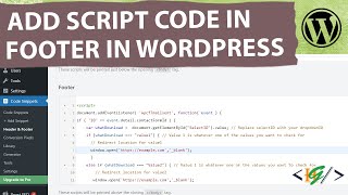 How to Add JavaScript / Script Code in WordPress Footer