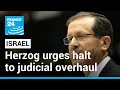 Israel's President Herzog urges halt to judicial overhaul after mass protests • FRANCE 24 English