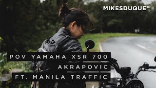 POV: Yamaha XSR 700 Akrapovic Exhaust | Manila Traffic