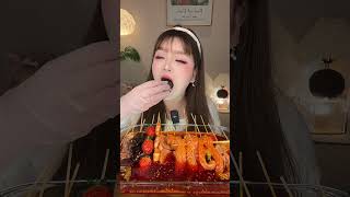 ASMR 만족스러운 꼬치 연어 \u0026 야채 시식 쇼, ASMR Satisfying skewer salmon \u0026 vegetable tasting show| SUR MIAN먹방 #4257